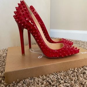 Christian Louboutin Red Spikes Pigalle 120mm